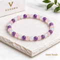 The Enchantress — Rose Quartz, Amethyst & Moonstone Bracelet